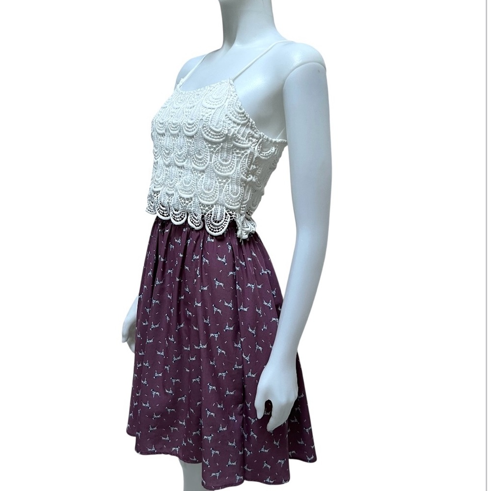 Dalmation Dog Print Skater Skirt Lilac Pink Whimsygoth Coquette Girlhoodcore Y2K